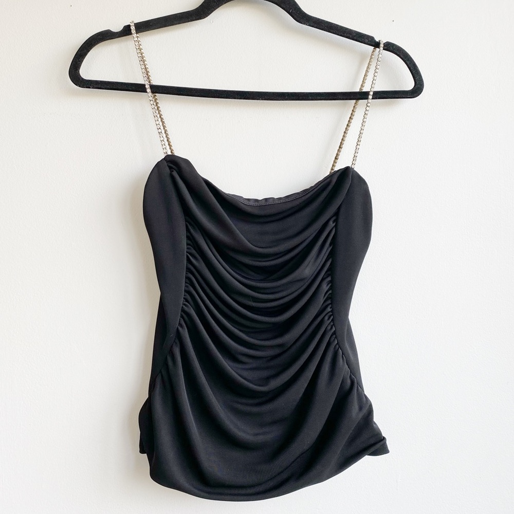 Vintage Y2K Style JS Collections Rhinestone Strap Tank Top - Picture 2 of 9